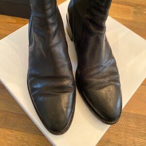 Vince _Carrington Leather Chelsea Ankle Boots Booties